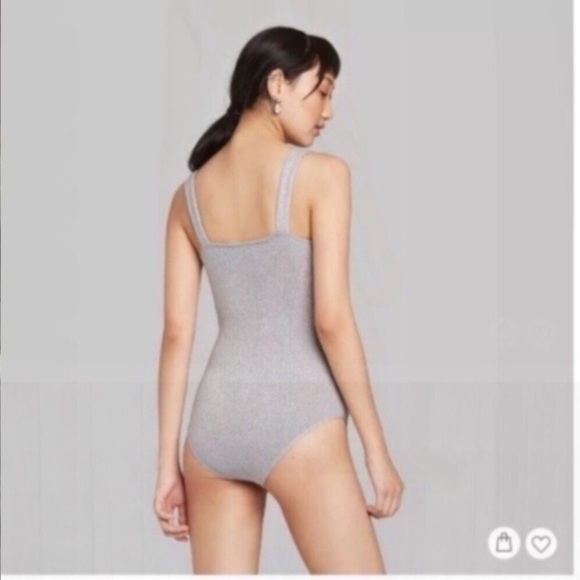 Wild Fable Silver Metallic Bodysuit - Picture 4 of 8